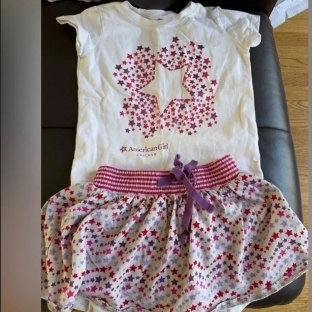 American Girl Doll White and Pink Star Outfit